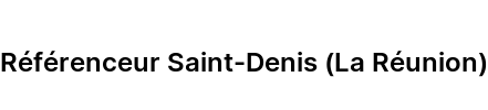 Référenceur Saint-Denis (La Réunion)